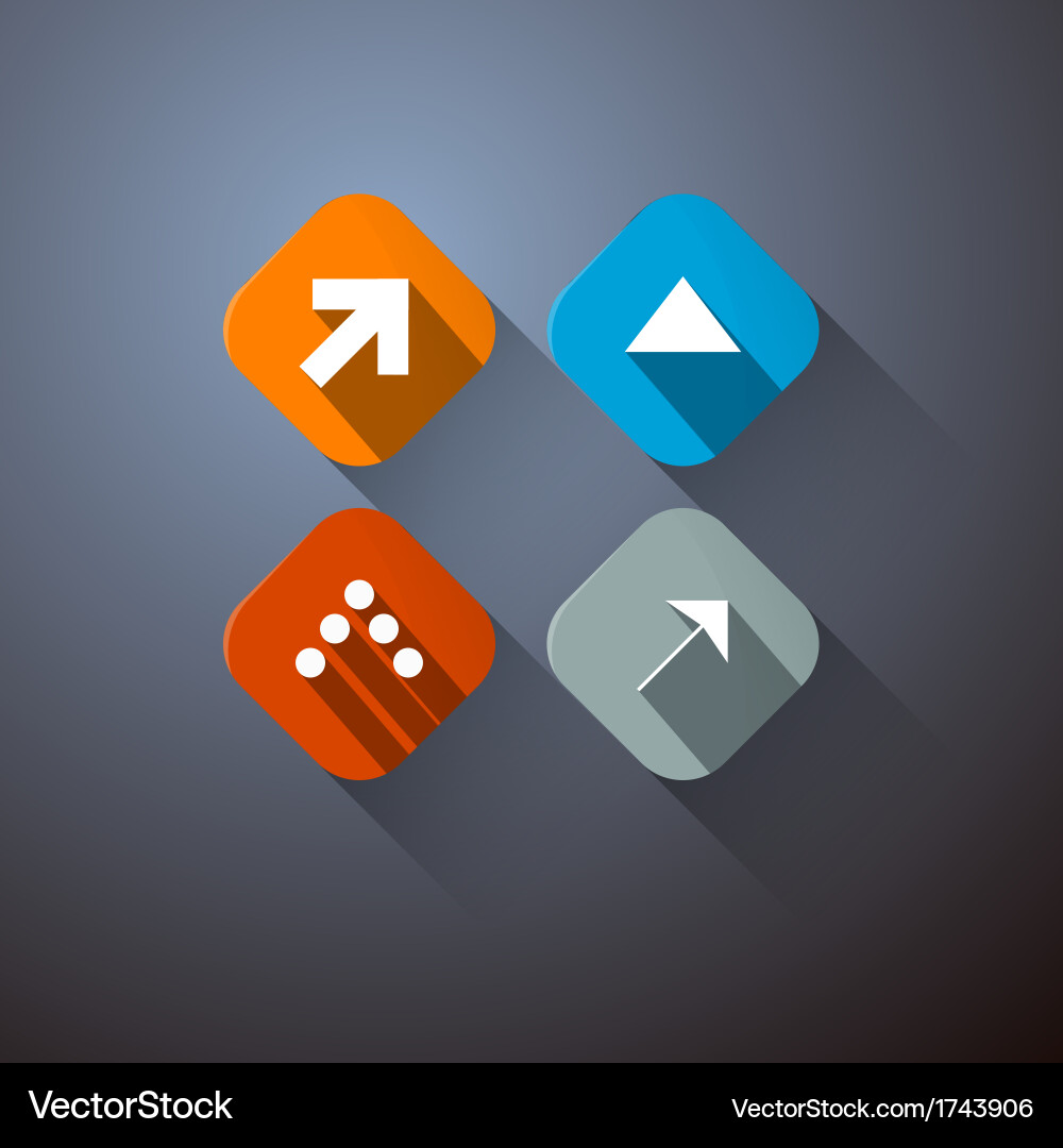 Retro Arrow Set vector image