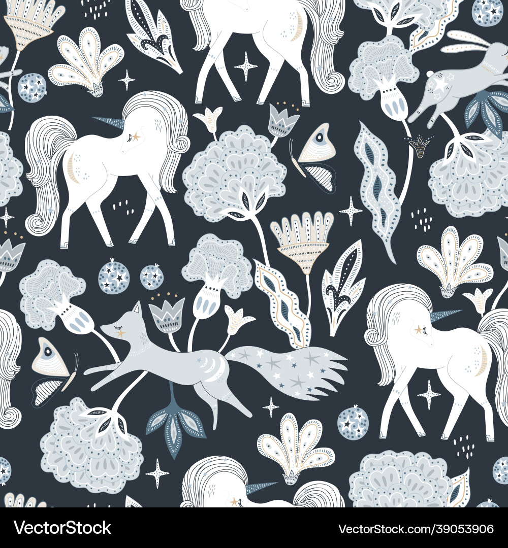 Seamless bohemian style pattern with hand drawn Seamless bohemian style pattern with hand drawn vector image