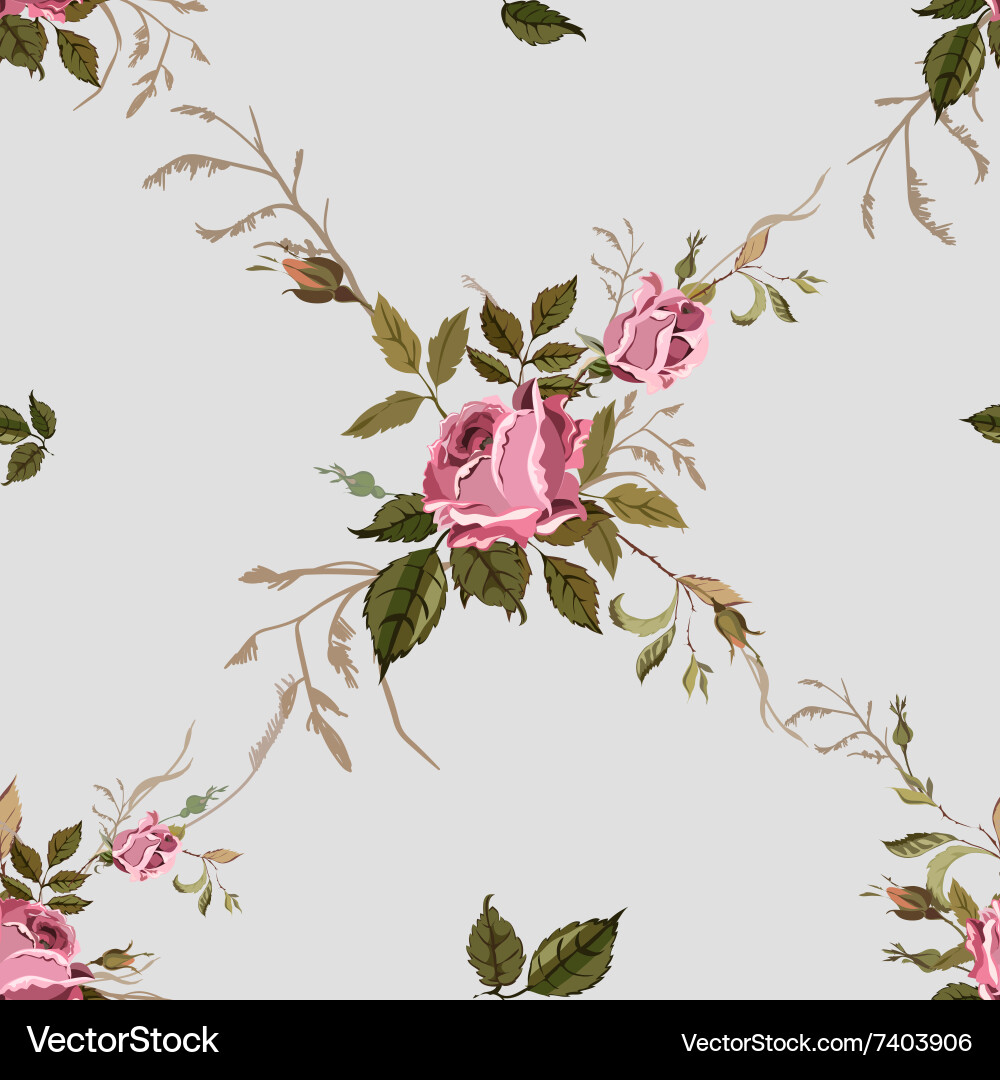 Seamless pattern with roses Royalty Free Vector Image