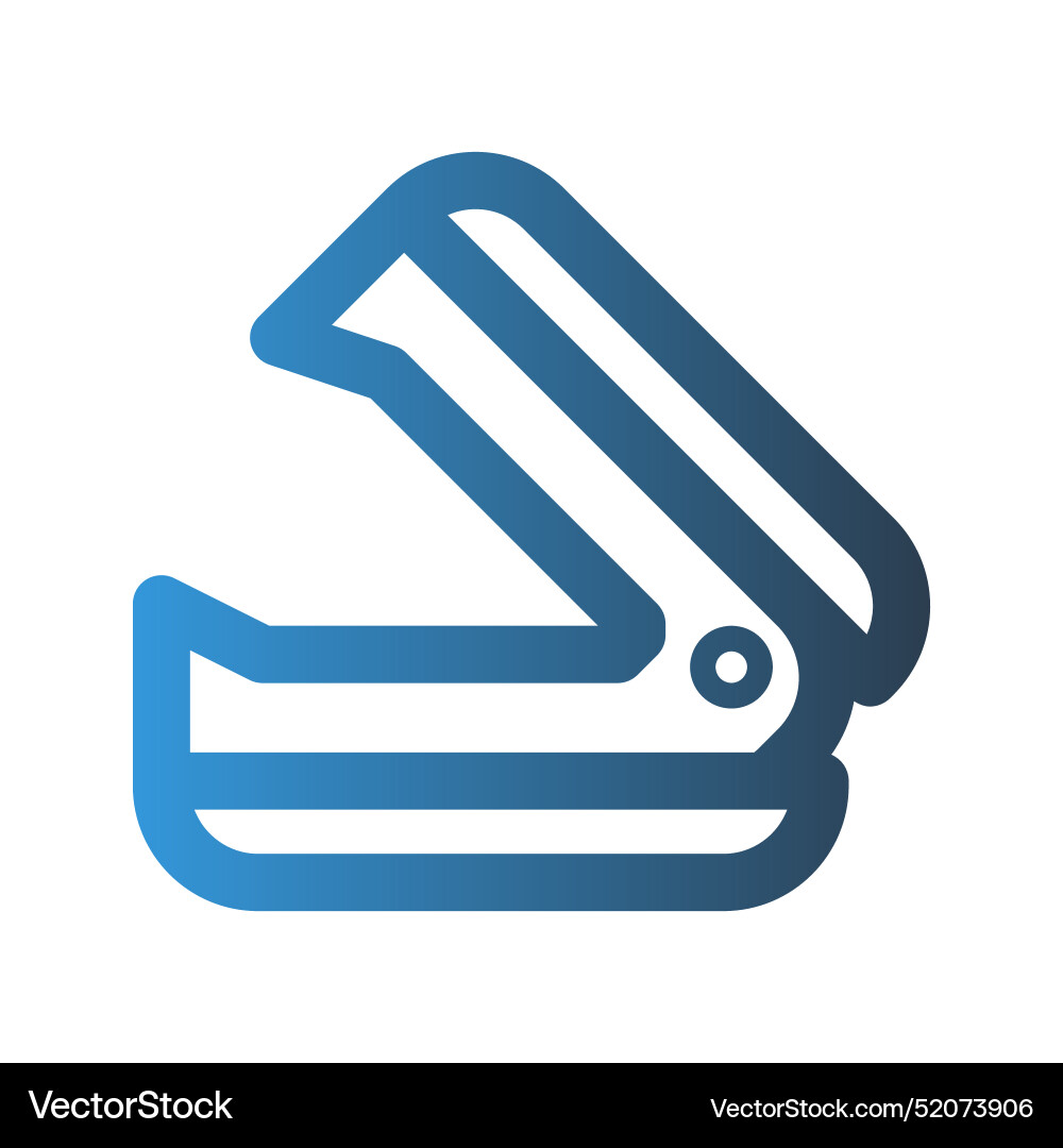 Stapler tools outline icon with gradient colors Vector Image