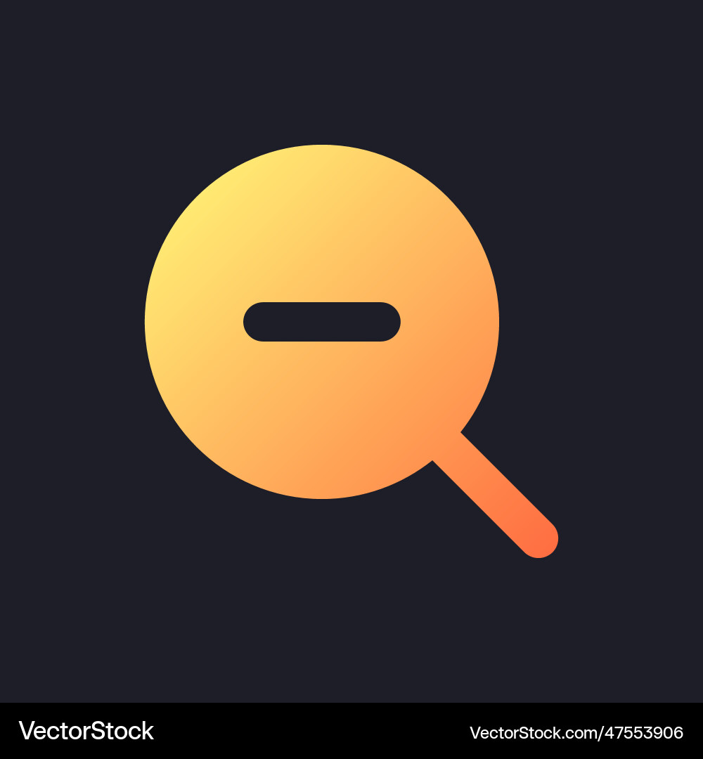 Zoom out transition orange solid gradient ui icon Zoom out transition orange solid gradient ui icon Vector Image