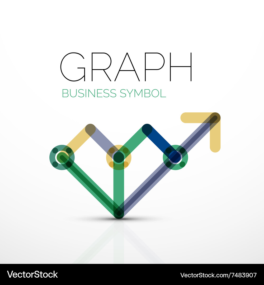 Abstract logo idea linear chart or graph Vector Image
