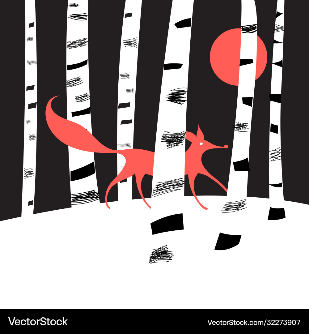 Background with birch trees Vector Image