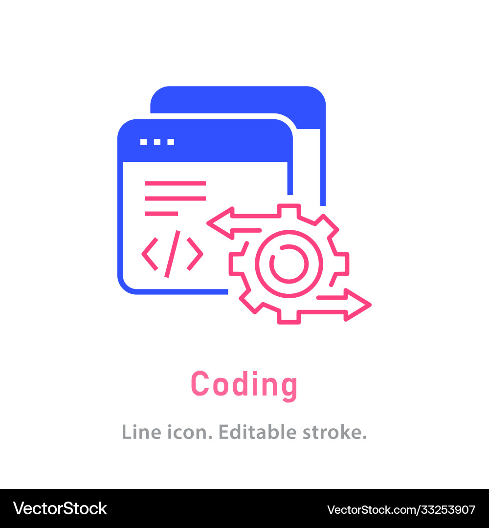 Coding Gear Icon vector image