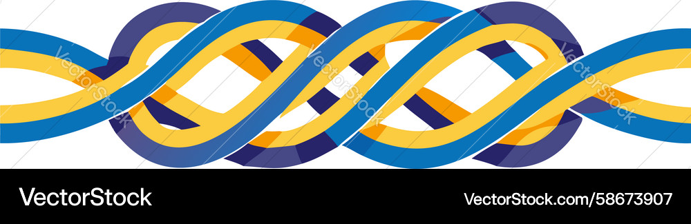 Colorful double helix pattern abstract Vector Image