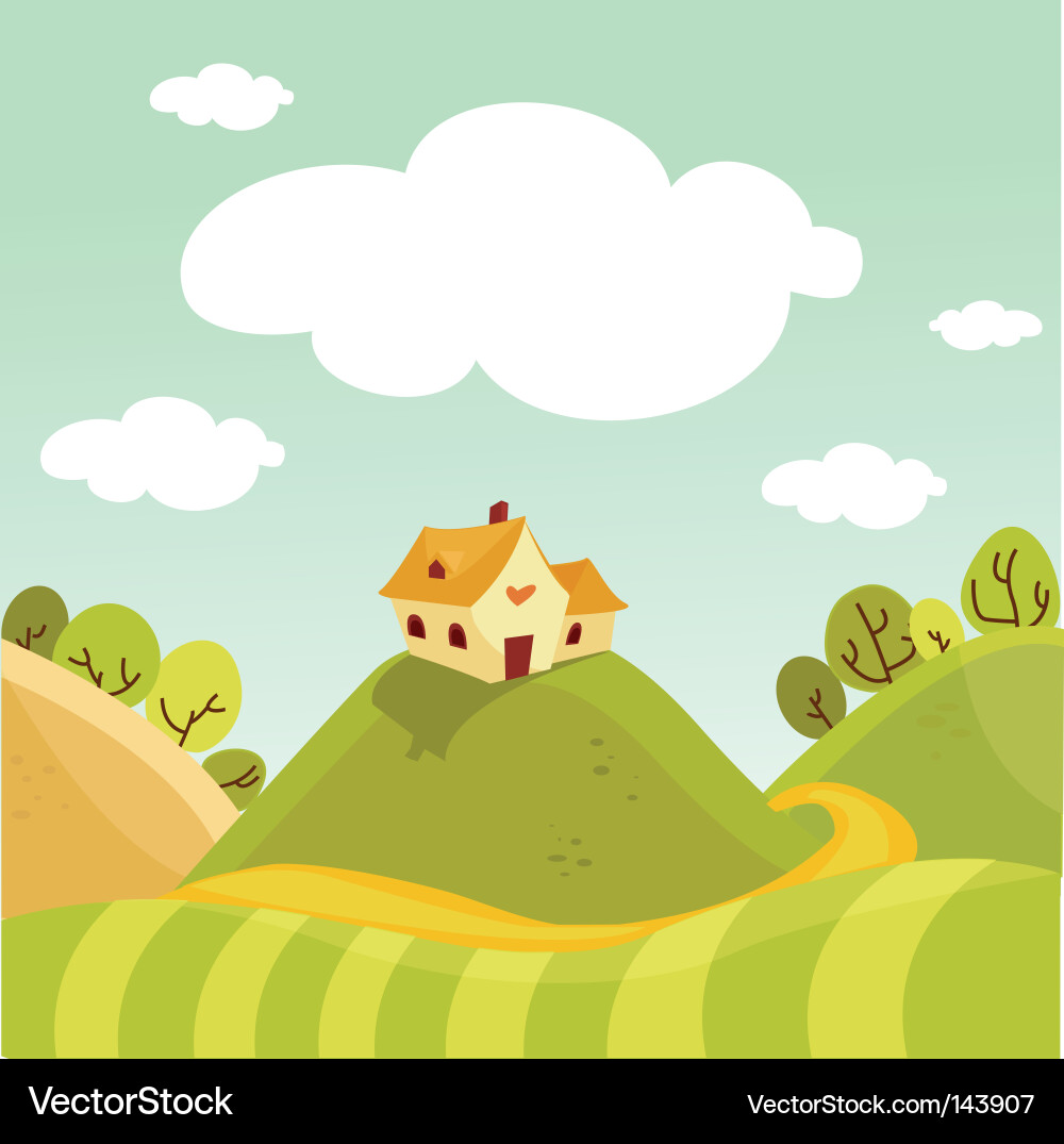 Country house Royalty Free Vector Image - VectorStock