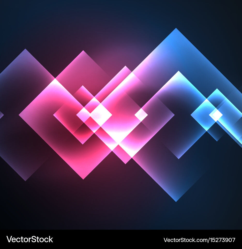 Dark background design with squares and shiny Vector Image