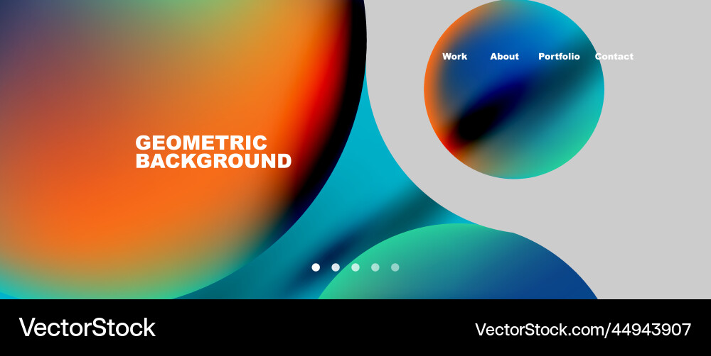 Flowing gradient colors and round elements Flowing gradient colors and round elements Vector Image