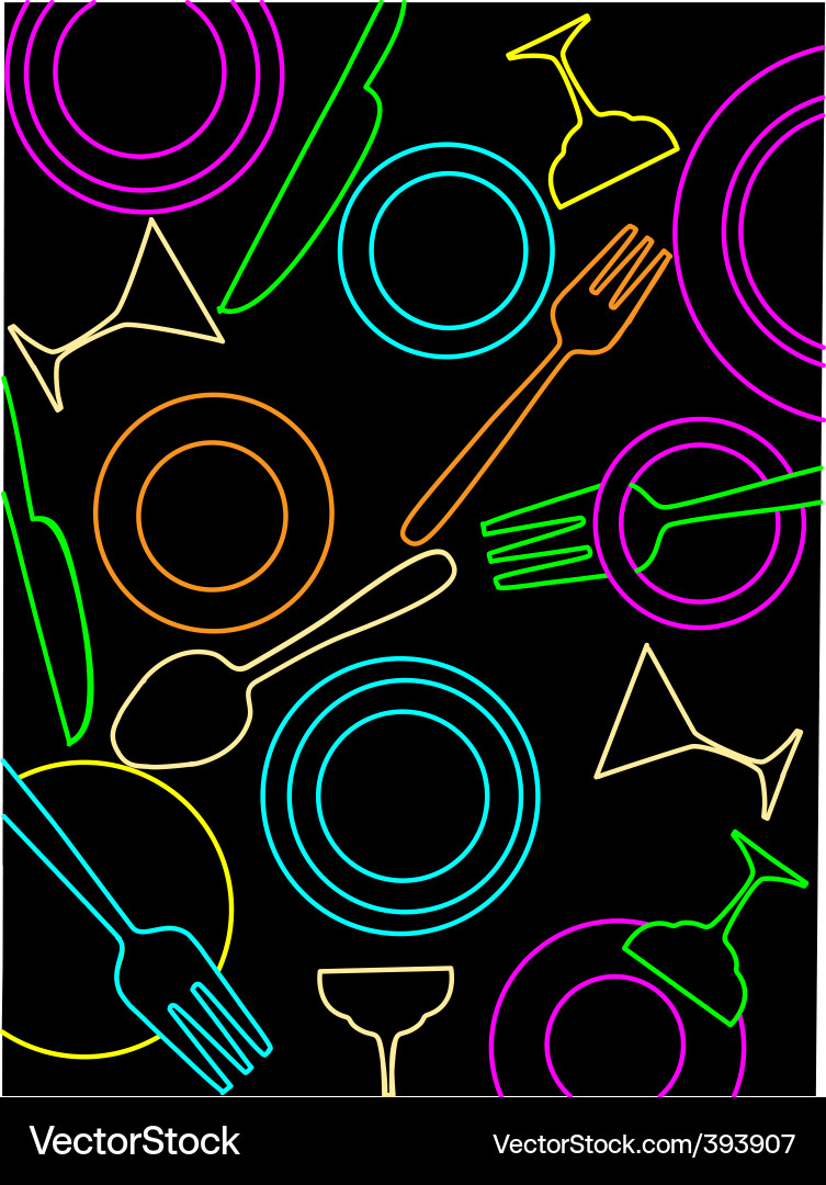 Food Pattern Background Vector Image