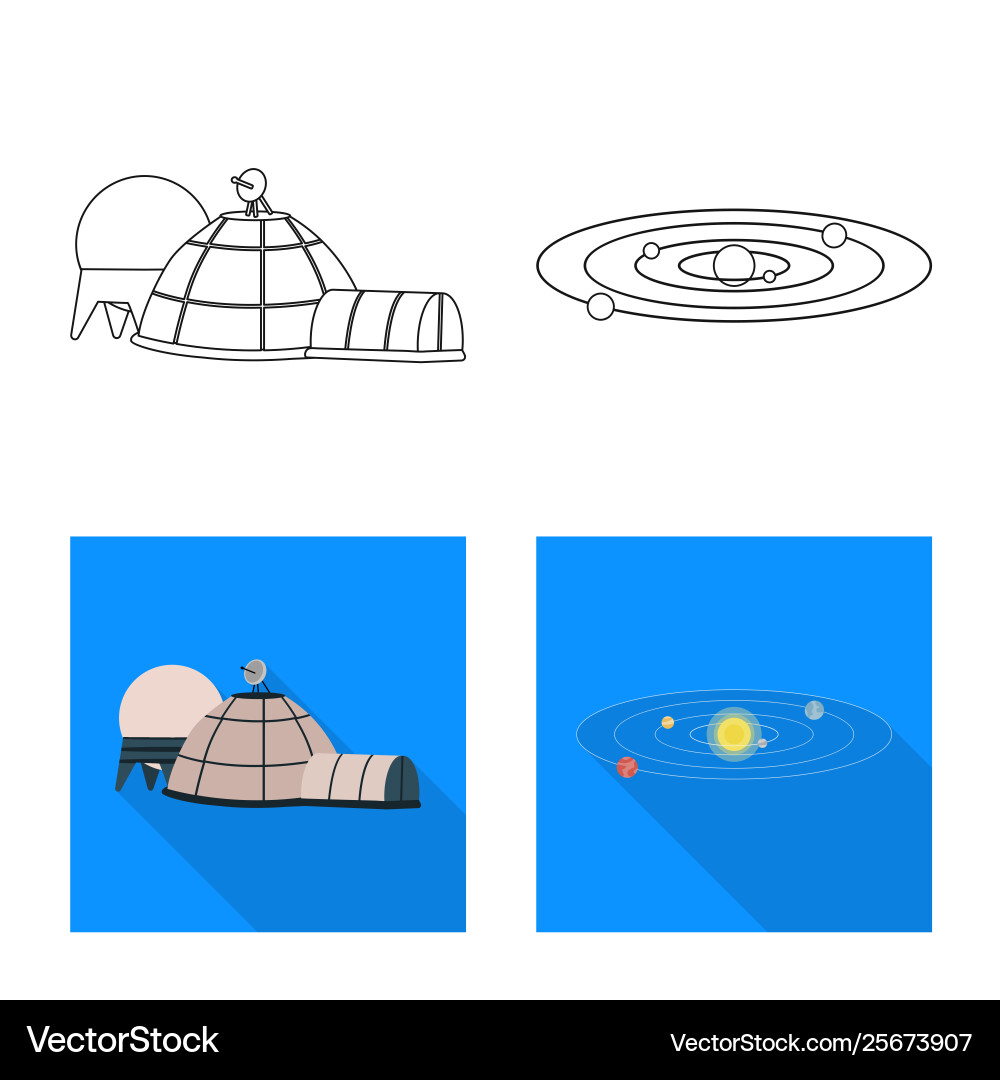 Isolated object astronomy and technology symbol Vector Image