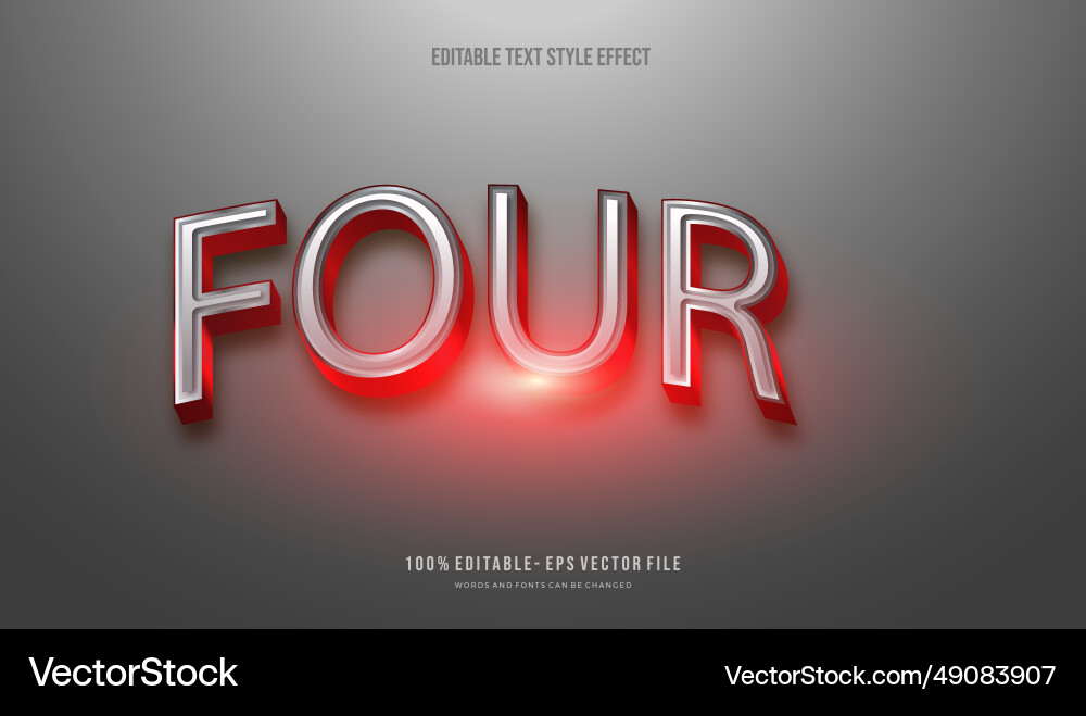 Modern editable text style effect gradient color Modern editable text style effect gradient color vector image