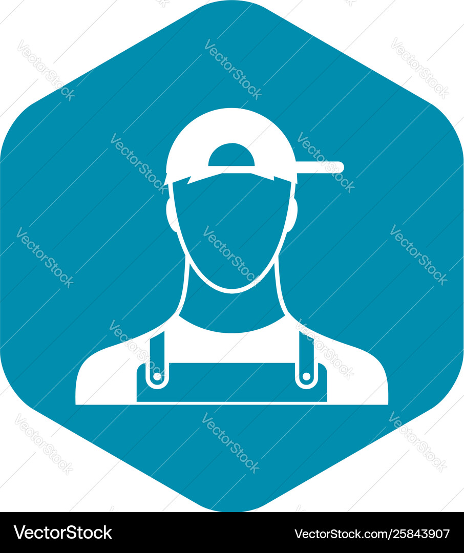 Plumber icon in simple style Vector Image