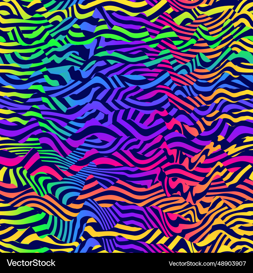 Psychedelic Wave Pattern Vector Image