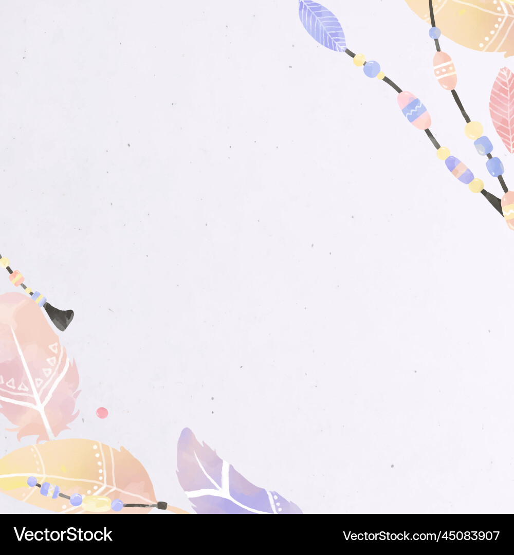 Rectangular boho style border Rectangular boho style border vector image