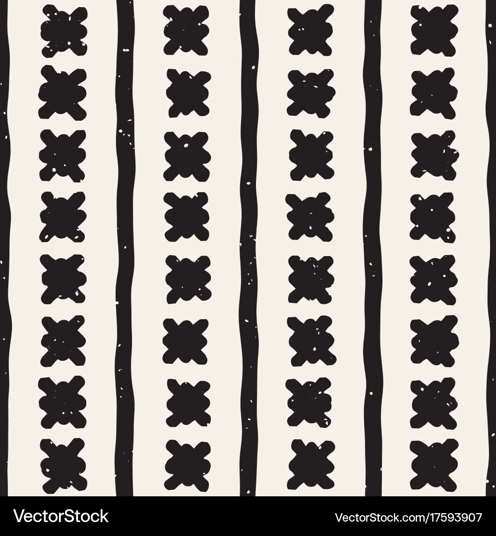 Seamless pattern with hand drawn lines abstract Vector Image