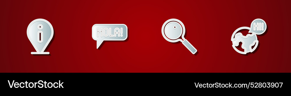 Set information hola in different languages Set information hola in different languages vector image