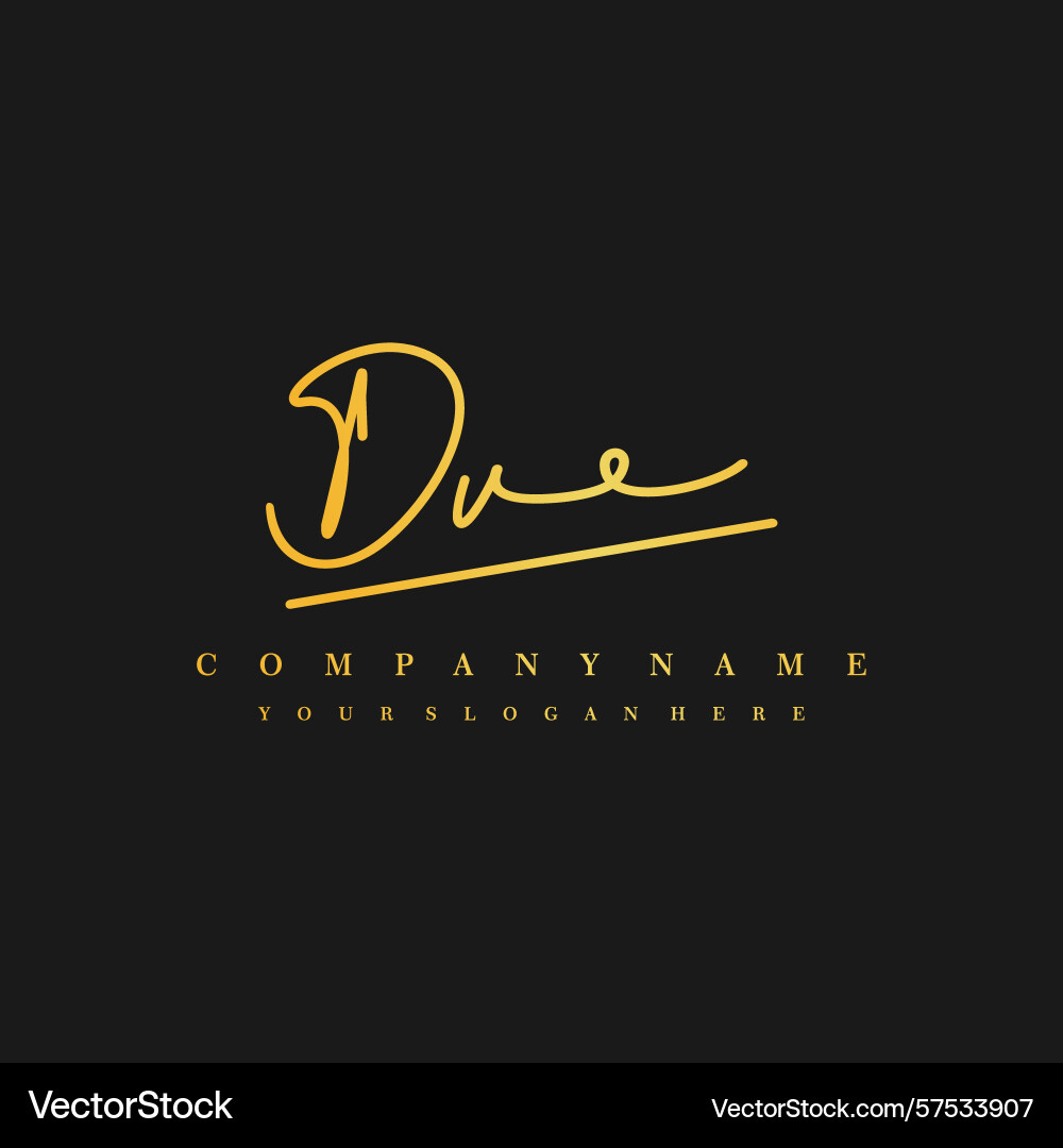 Signature style dv initial logos initials logo Signature style dv initial logos initials logo Vector Image