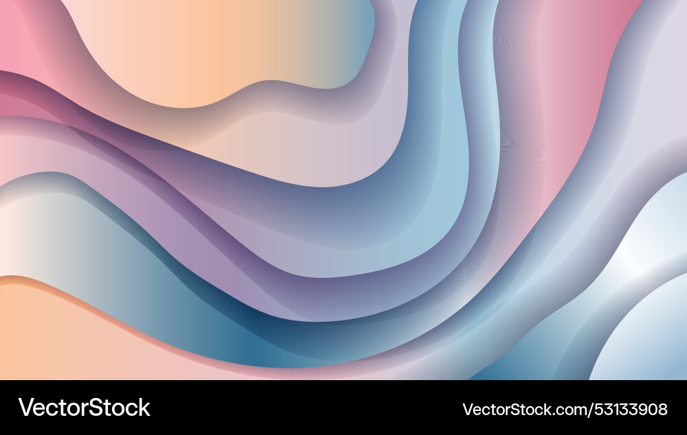 Abstract design showing layered wavy patterns Vector Image