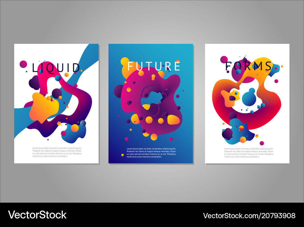 Abstract Liquid Form Posters vector image