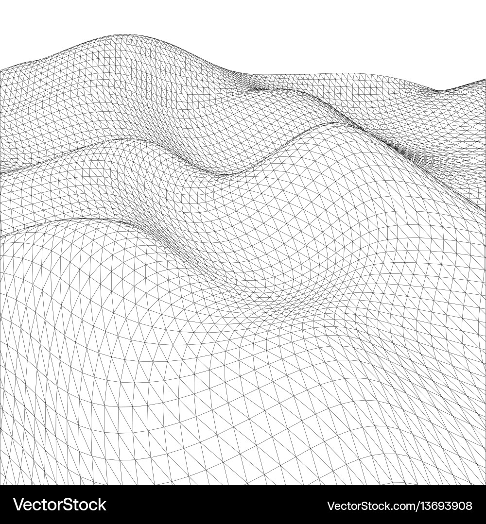 Abstract wire-frame grid Abstract wire-frame grid vector image