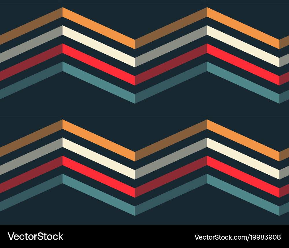 Color zigzag lines seamless pattern vector image