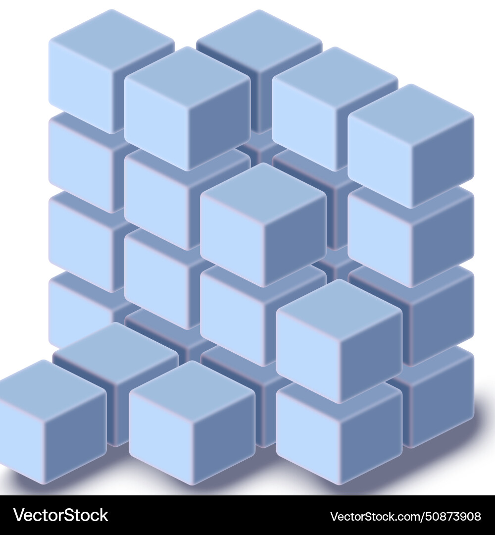 Cubes 3d image Cubes 3d image Vector Image