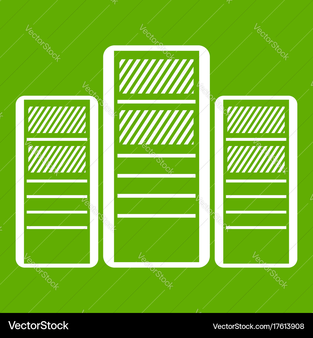Database servers icon green vector image