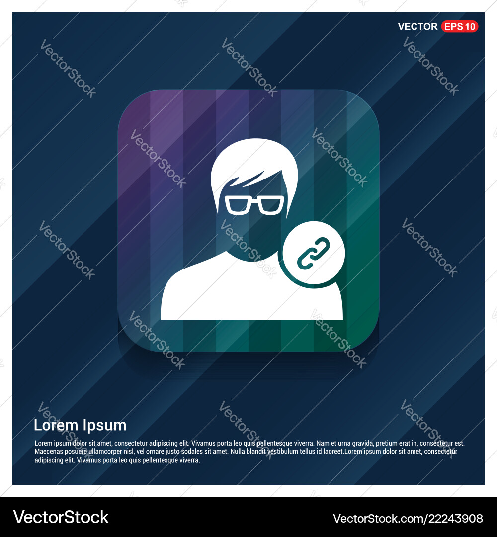 Link attach user icon Link attach user icon vector image