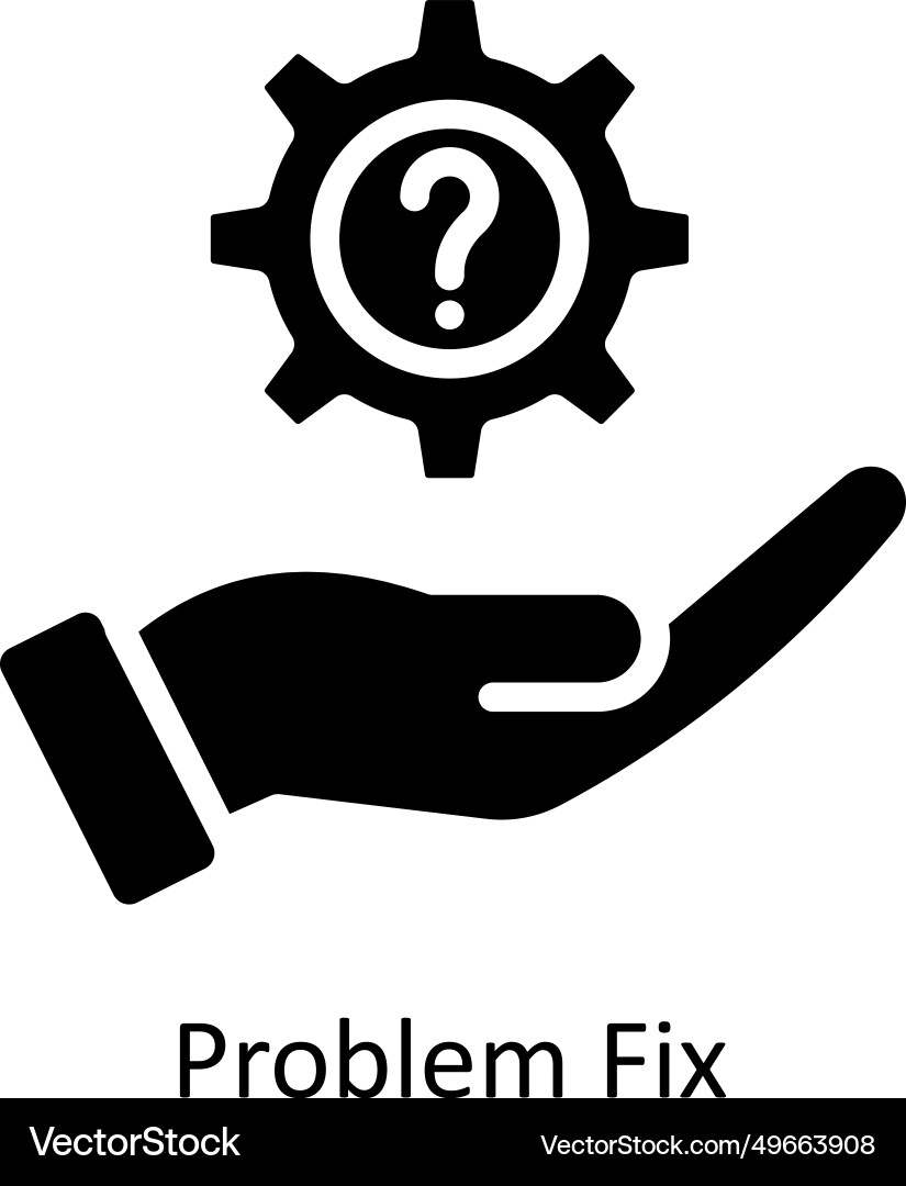 Problem Fix solide Icon Design Problem Fix solide Icon Design vektorbild