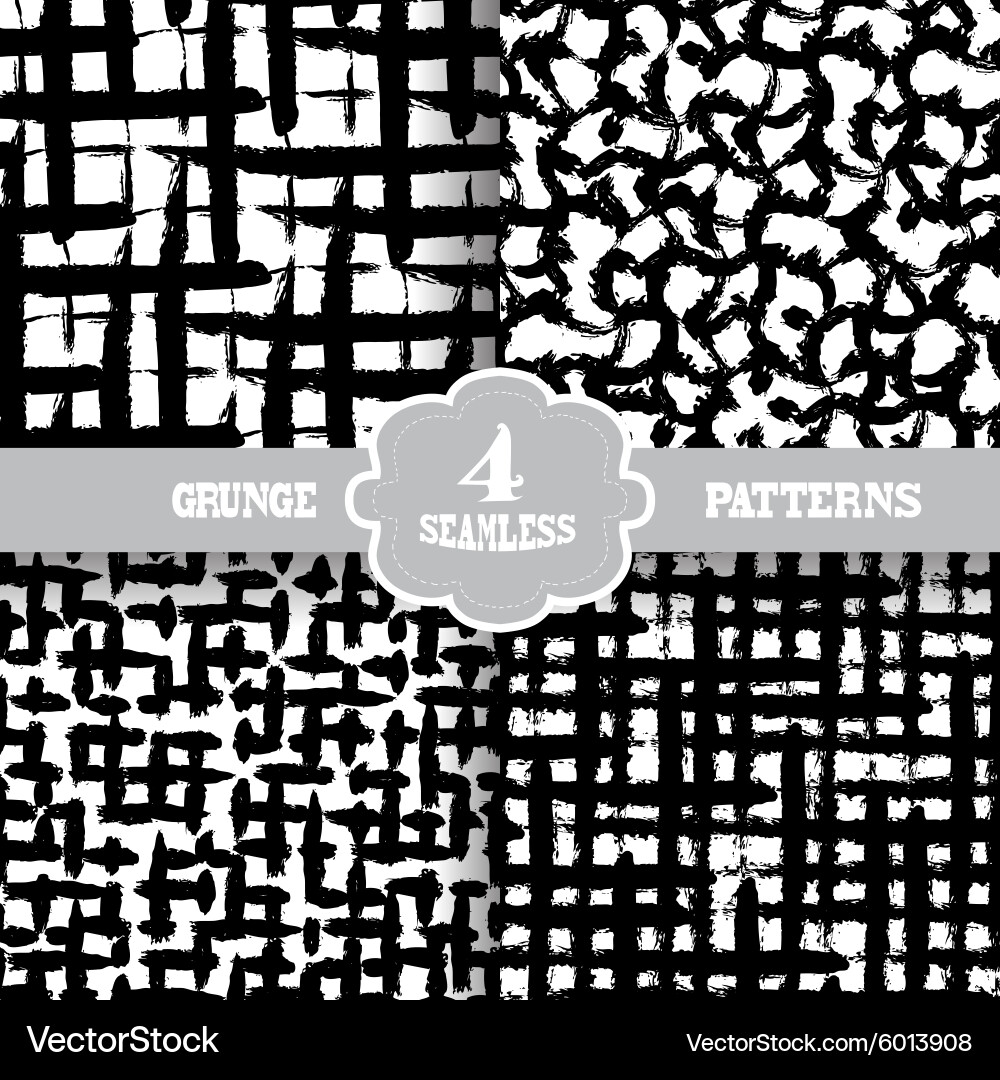 Seamless patterns set vector image