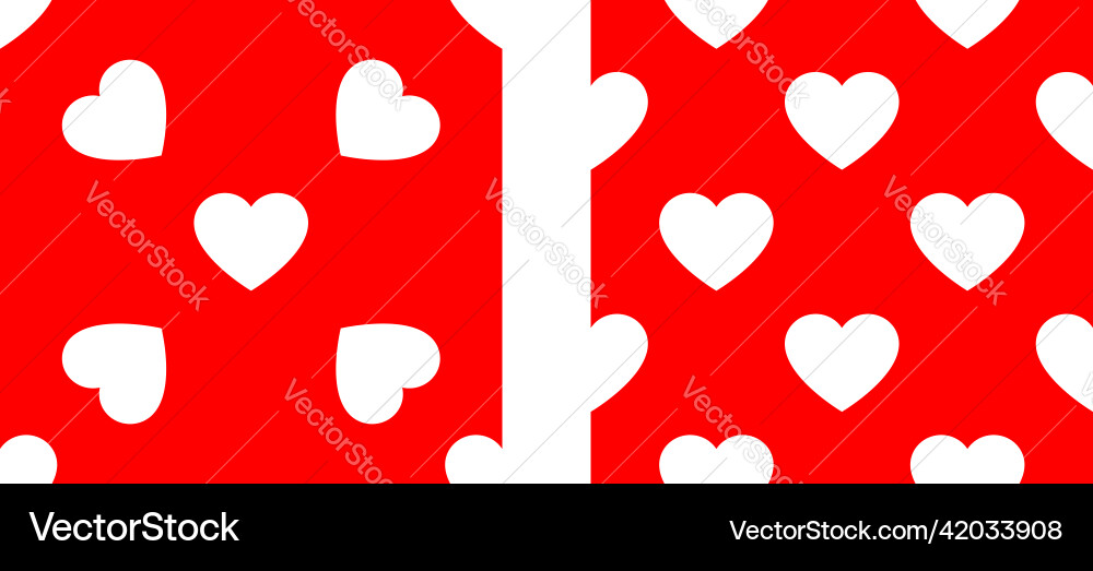 Seamless repeatable heart shape icon pattern Vector Image