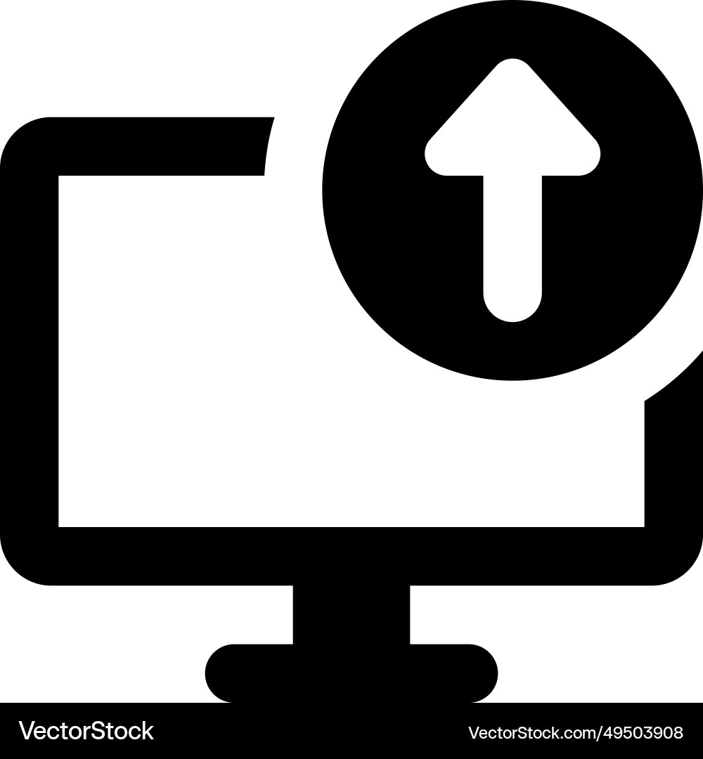 Sending data or files to the monitor Vector Image