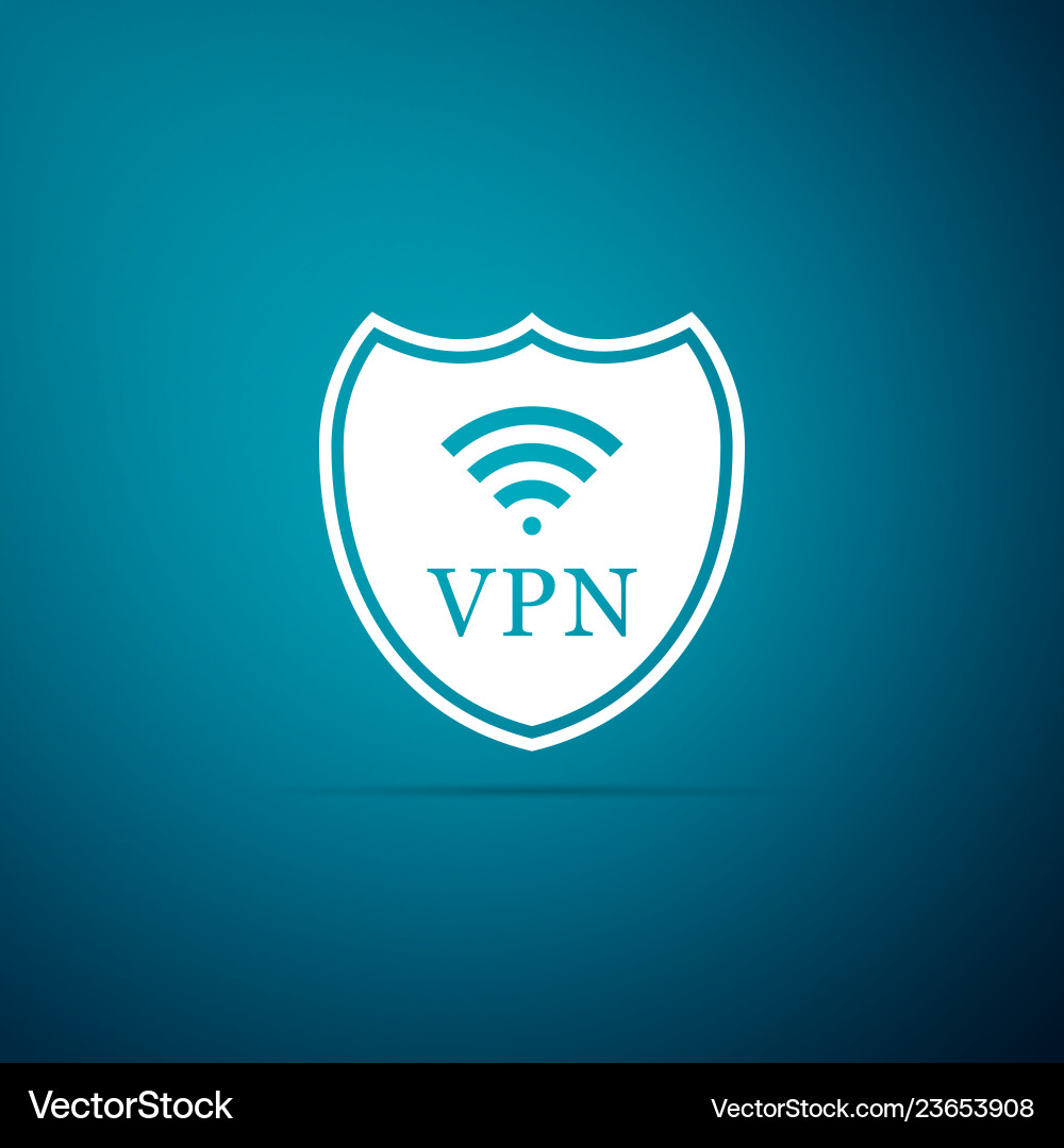 Shield with vpn and wifi wireless internet network Vector Image