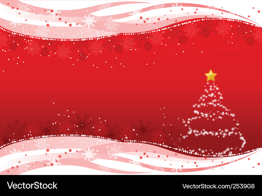 Snowy Christmas Background Vector Image