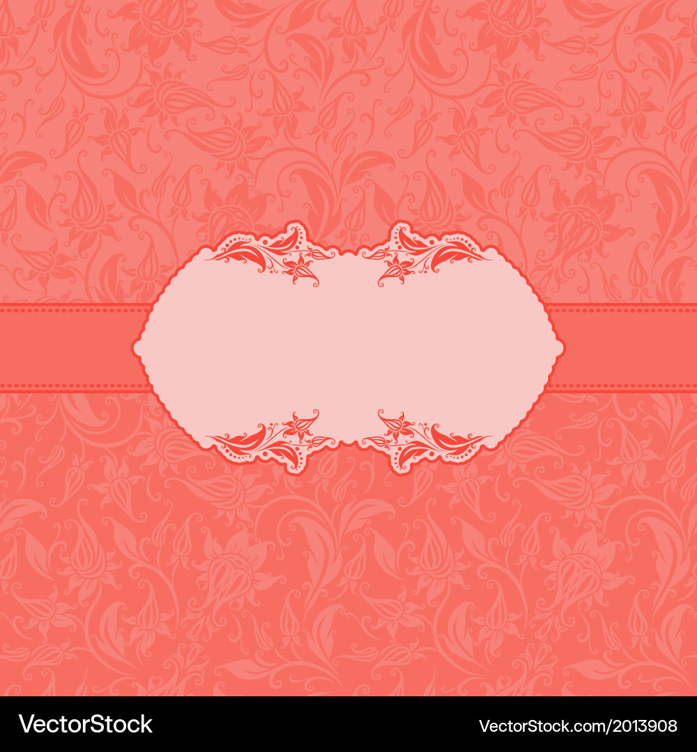 Template frame design for greeting card vector image