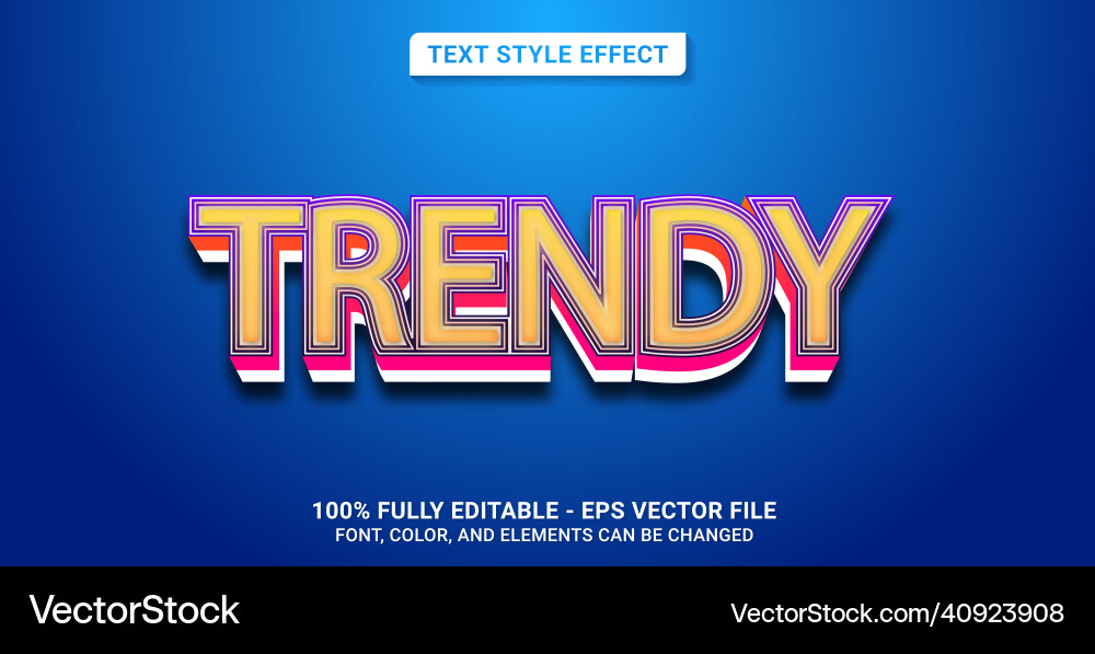 Text style with trendy theme editable Vector Image