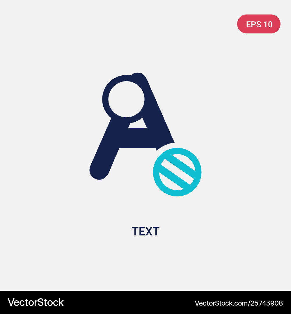 Two color text icon from geometry concept Vector Image