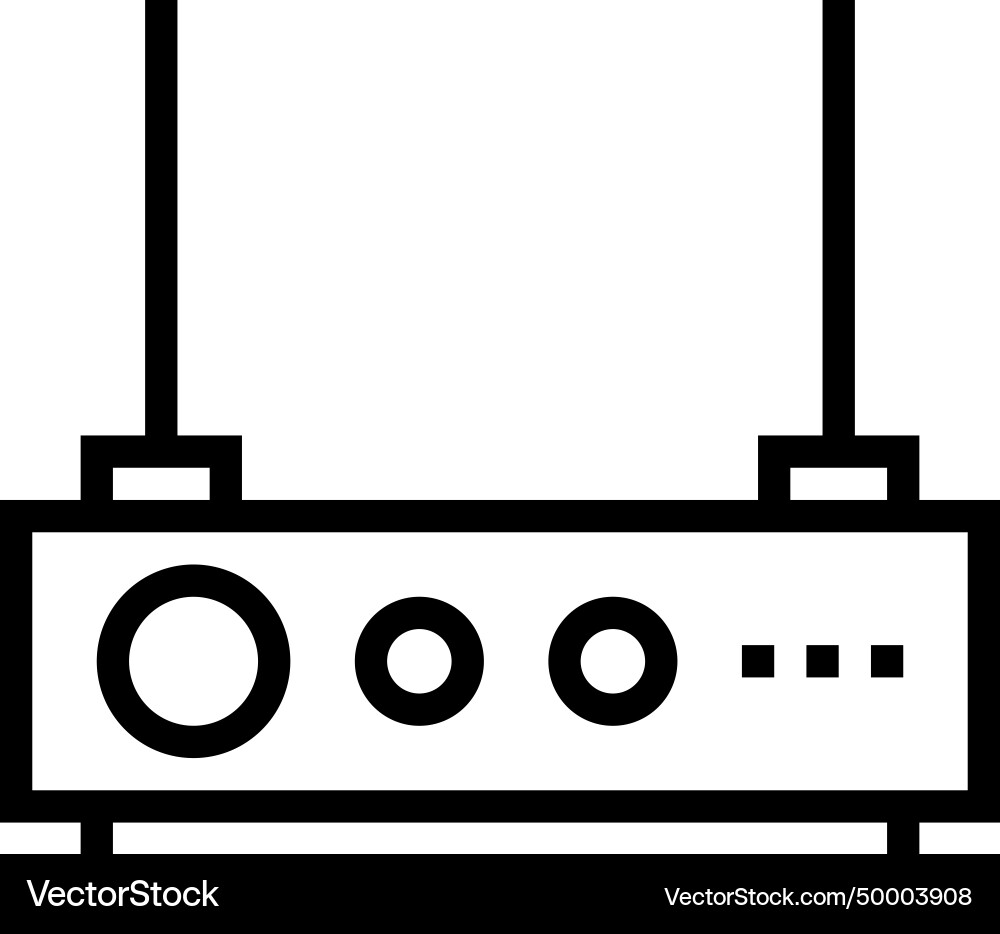 Wifi router line icon vector image