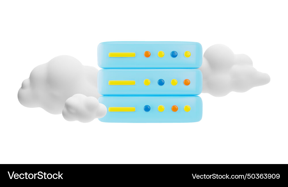 3d clouds with weather forecast widget template 3d clouds with weather forecast widget template Vector Image