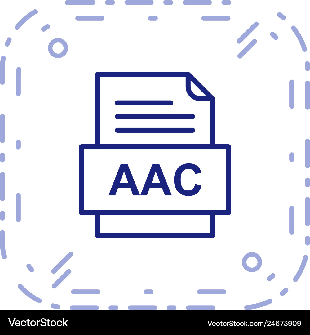 Aac file document icon Vector Image