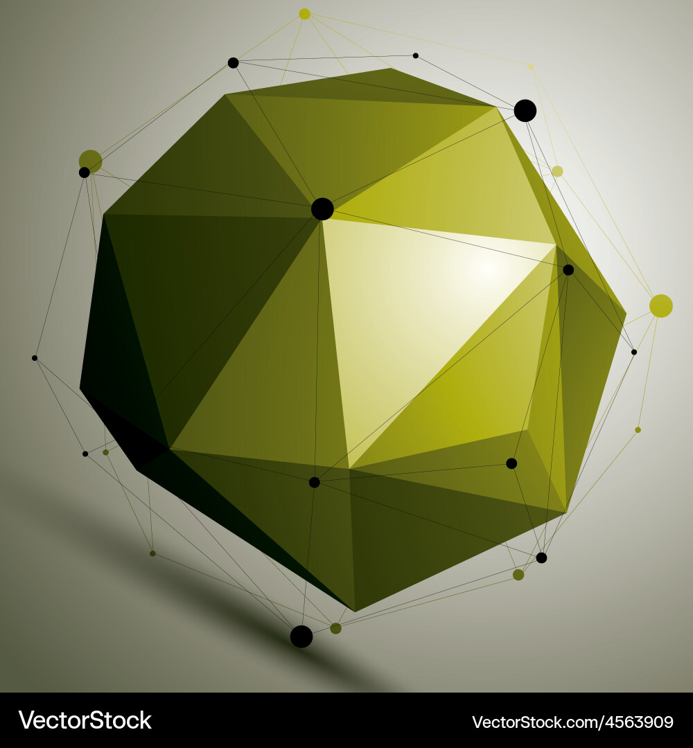 Abstract asymmetric colorful object with black Vector Image