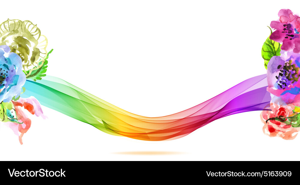 Abstract colorful background with wave Vector Image