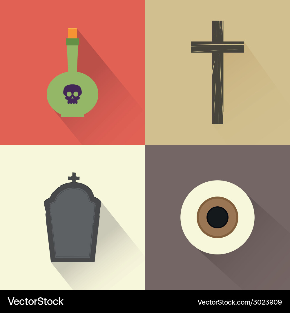 Abstract halloween objects on a special background Vector Image