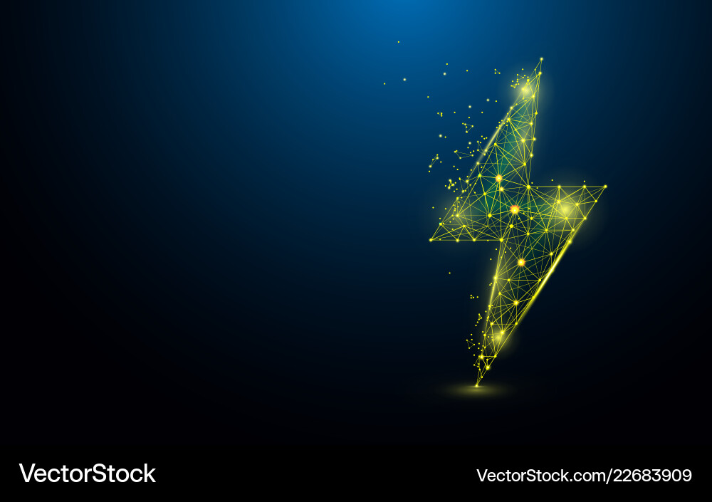 Abstract Lightning Bolt Particle vector image