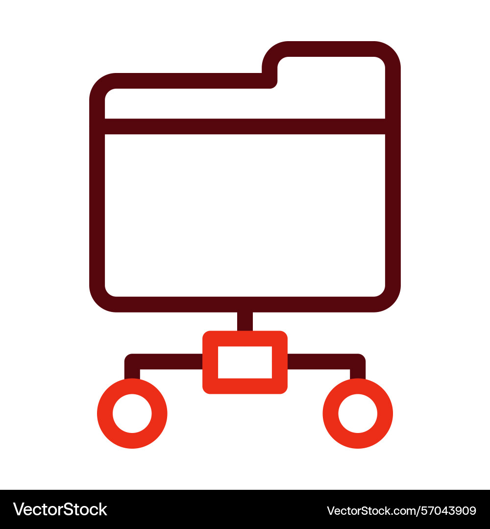 Algorithm thick line two color icons for personal Vector Image