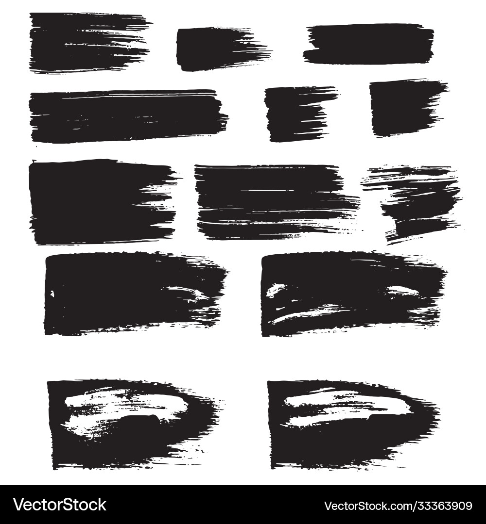 Black pint ink brush strokelinetexturebackground Black pint ink brush strokelinetexturebackground Vector Image