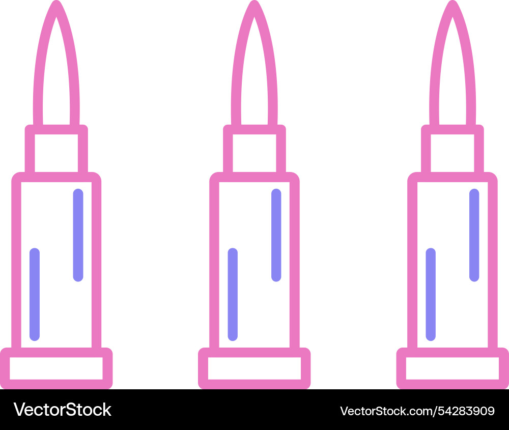 Bullets line two colour icon Vector Image