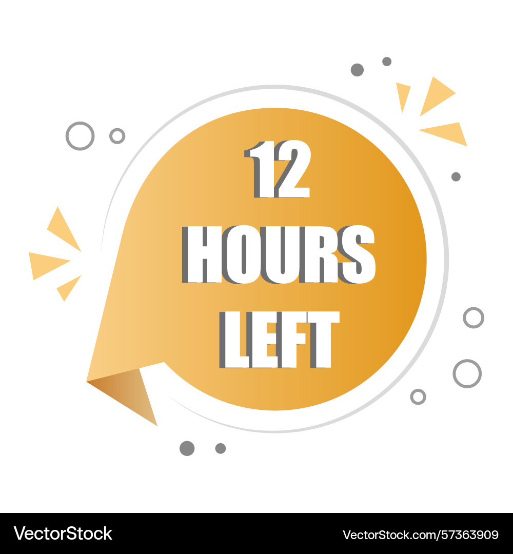 Countdown timer icon number twelve focus bold 12 Countdown timer icon number twelve focus bold 12 Vector Image