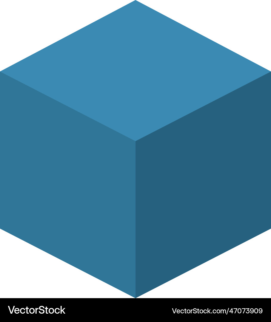 Cube icon image suitable for mobile apps Vector Image