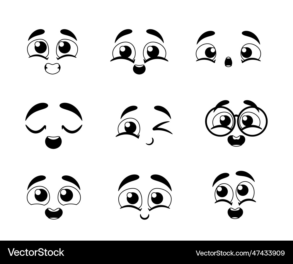 Expressive emoji characters for adding fun Vector Image
